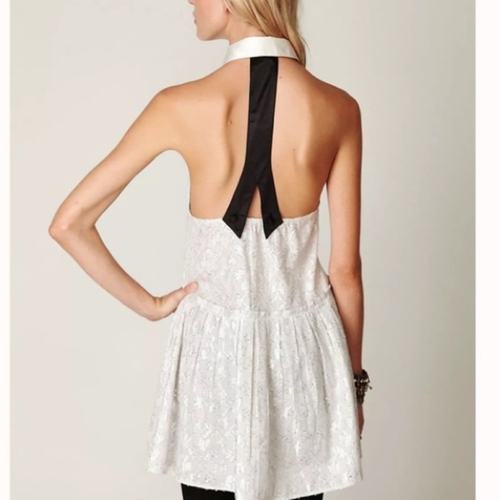 FREE PEOPLE NEW ROMANTICS TUXEDO MINI DRESS